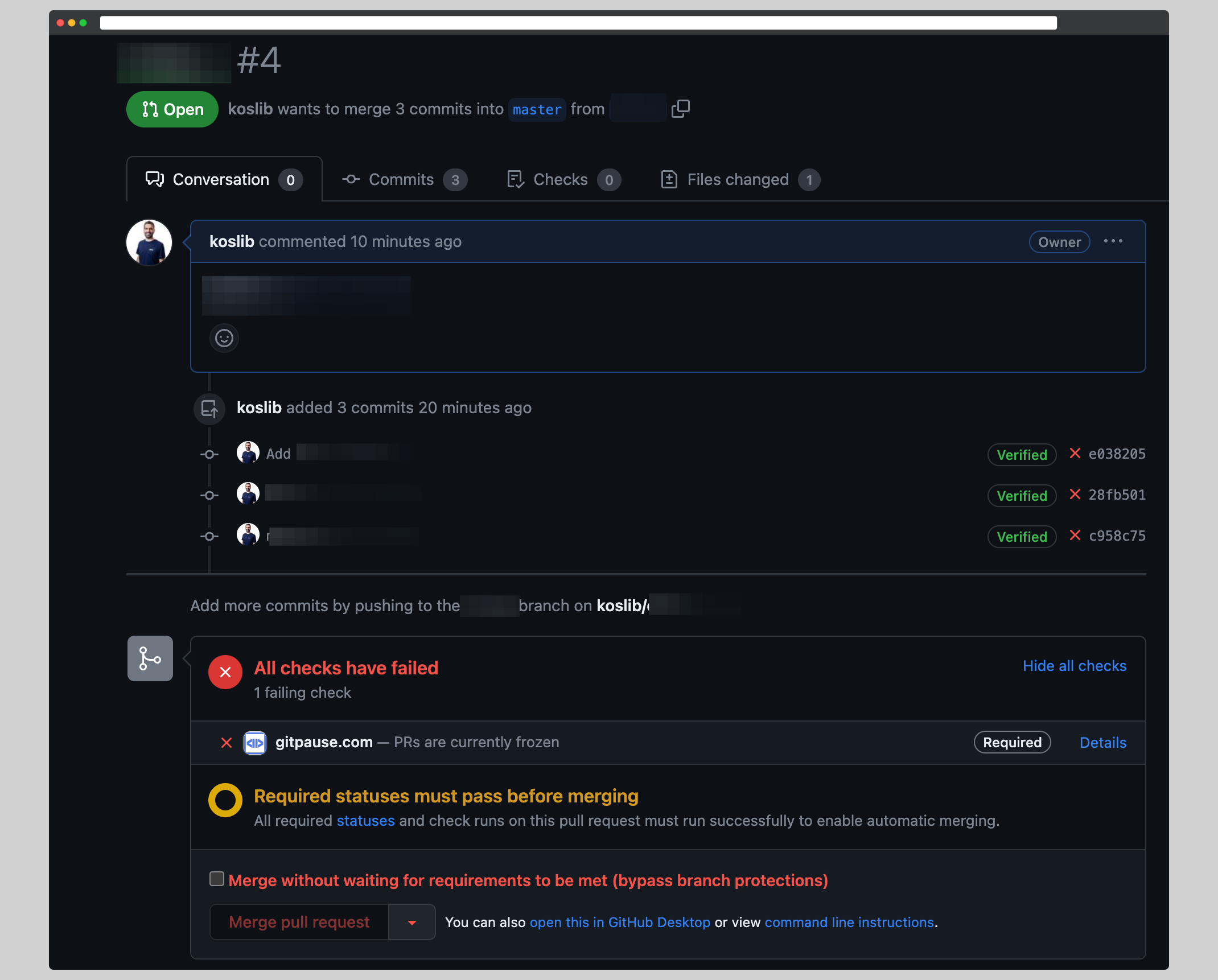 GitPause - code-freeze periods automation for Github